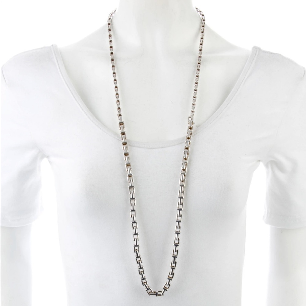 Tiffany & Co Silver T Chain Necklace - 2 in 1
